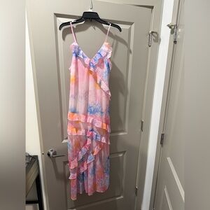 Colorful Ruffled Maxi Dress